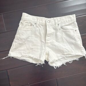 We The Free White Denim Shorts Sz 27